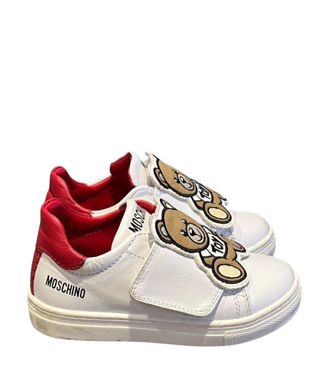 MOSCHINO Белые кожаные кеды, фото 6