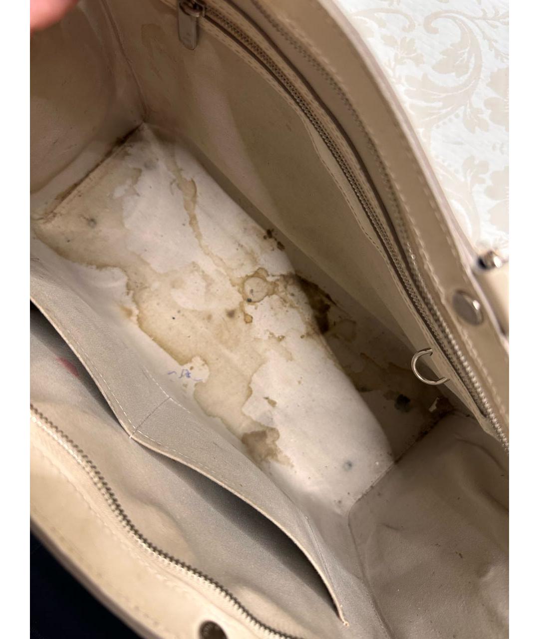 LOUIS VUITTON Бежевая кожаная сумка через плечо, фото 4