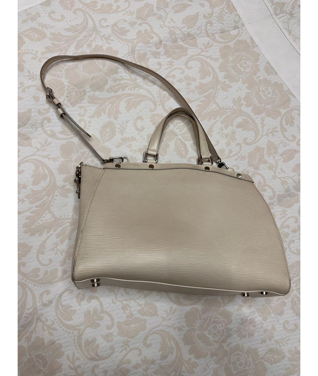 LOUIS VUITTON Бежевая кожаная сумка через плечо, фото 3