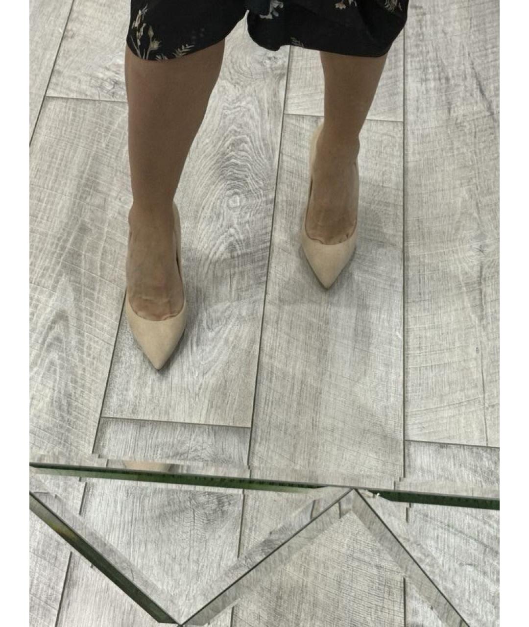 GIUSEPPE ZANOTTI DESIGN Бежевые замшевые туфли, фото 3