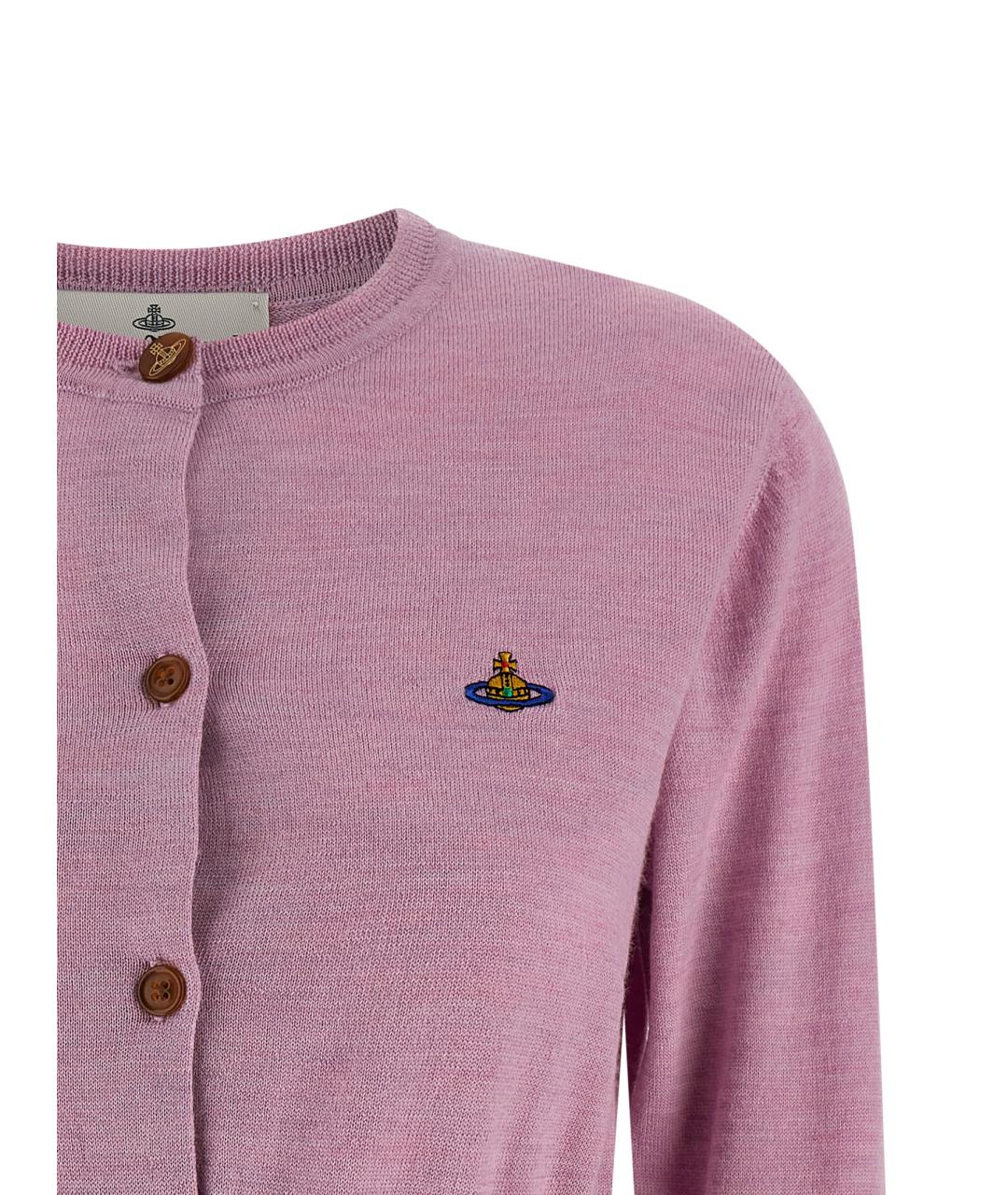 VIVIENNE WESTWOOD Розовый шерстяной кардиган, фото 3