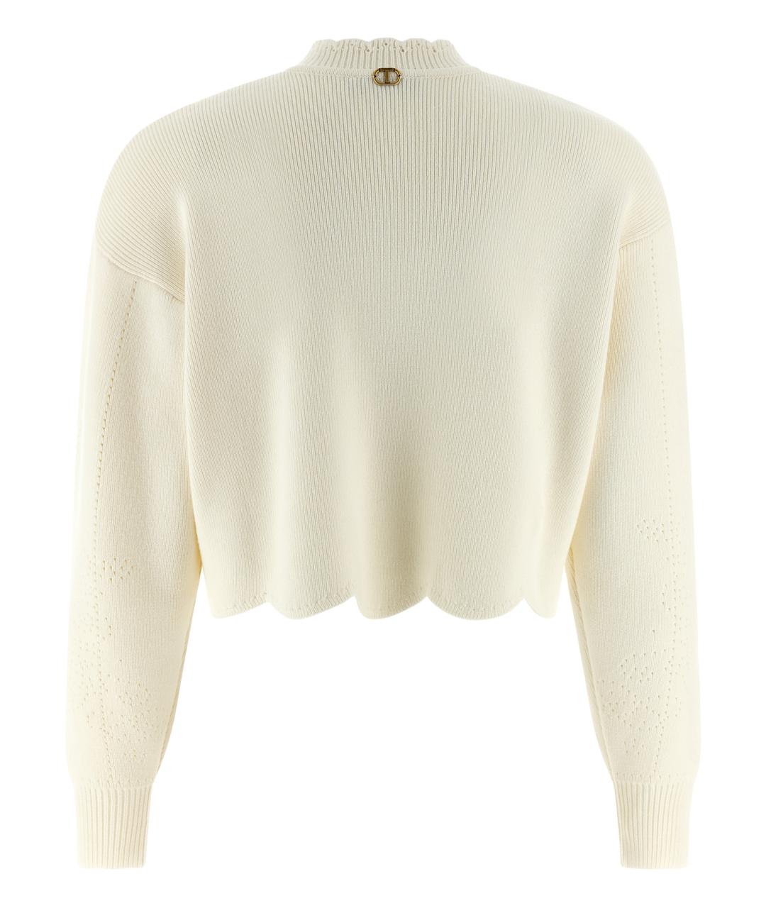 TWIN-SET Белый вискозный джемпер / свитер, фото 2