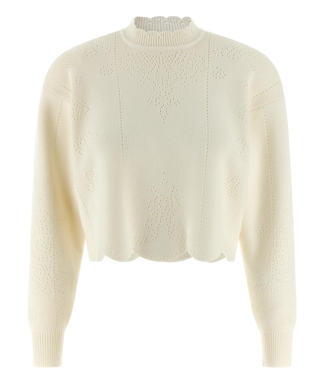 TWIN-SET Белый вискозный джемпер / свитер, фото 1