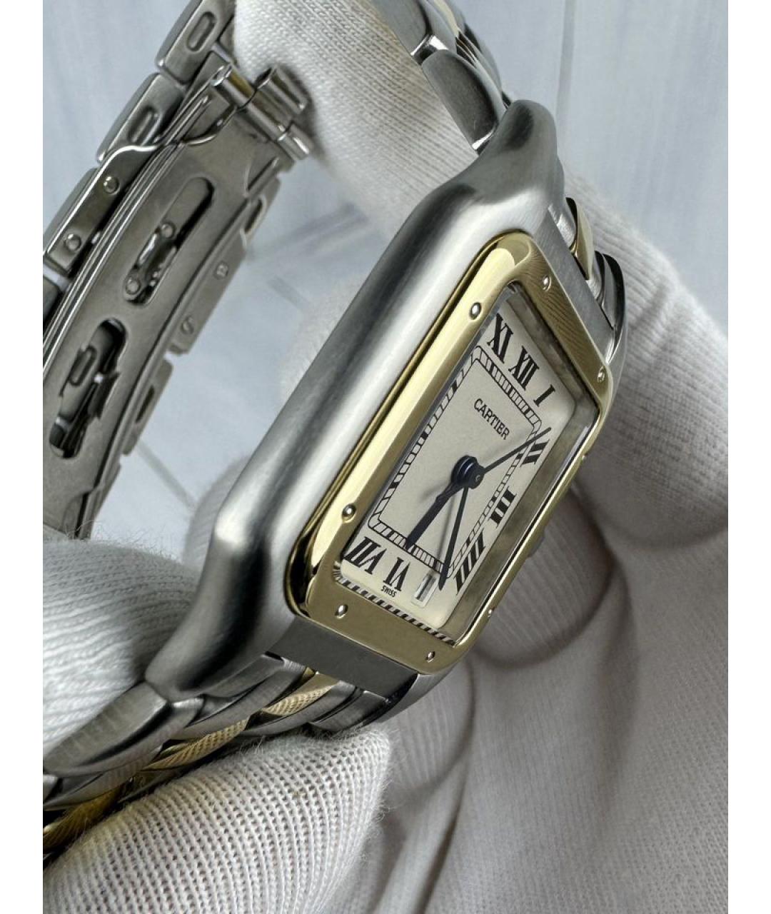 CARTIER Белые часы из желтого золота, фото 3