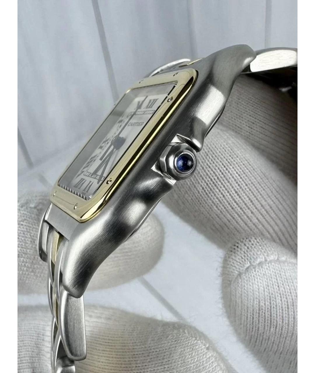 CARTIER Белые часы из желтого золота, фото 4