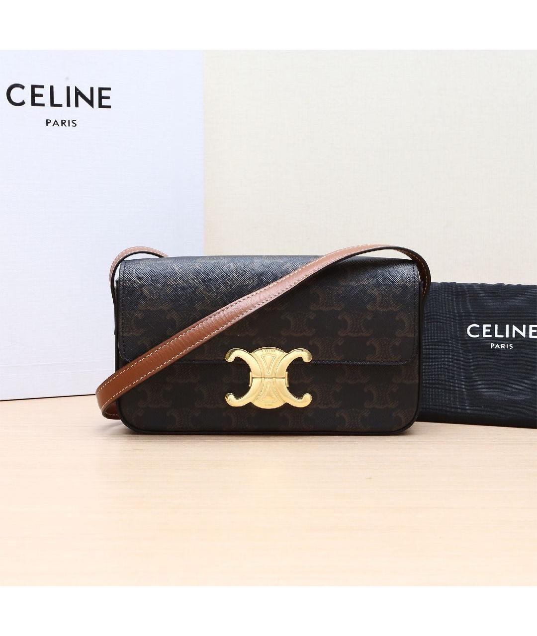 CELINE Коричневая сумка через плечо, фото 2