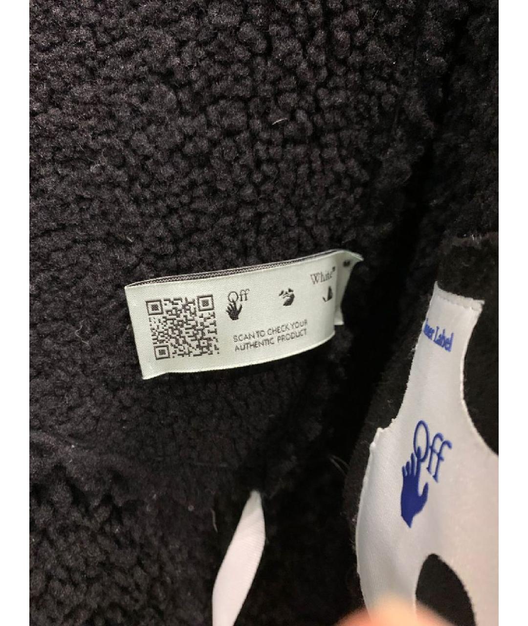 OFF-WHITE Черная замшевая дубленка, фото 7