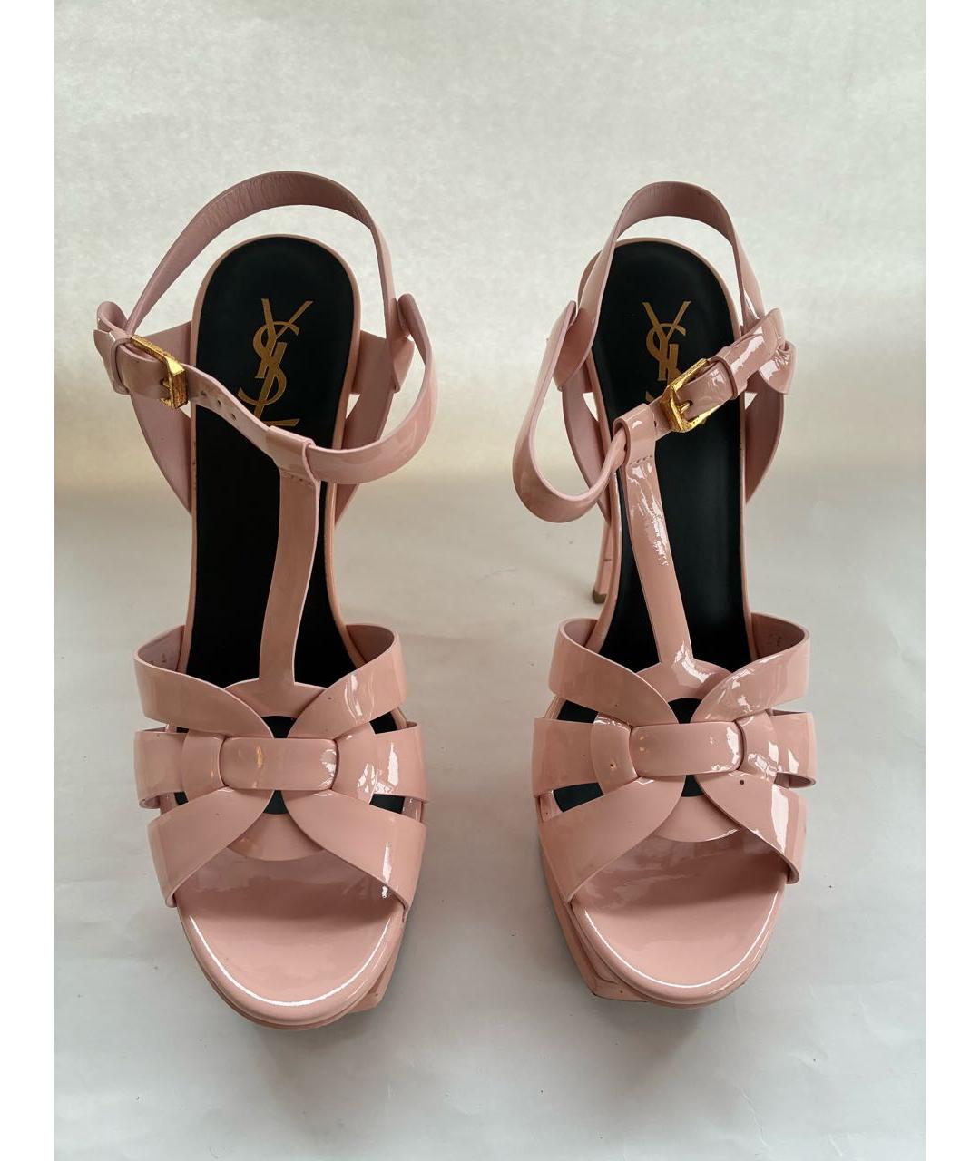 SAINT LAURENT Розовые туфли из лакированной кожи, фото 2