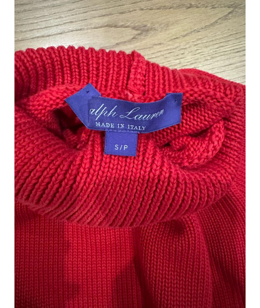 RALPH LAUREN PURPLE LABEL Красный хлопковый джемпер / свитер, фото 3