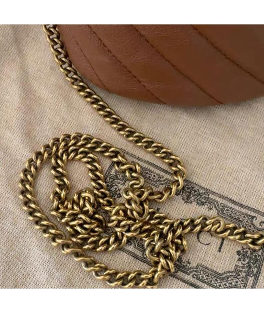 GUCCI Коричневая кожаная сумка через плечо, фото 7