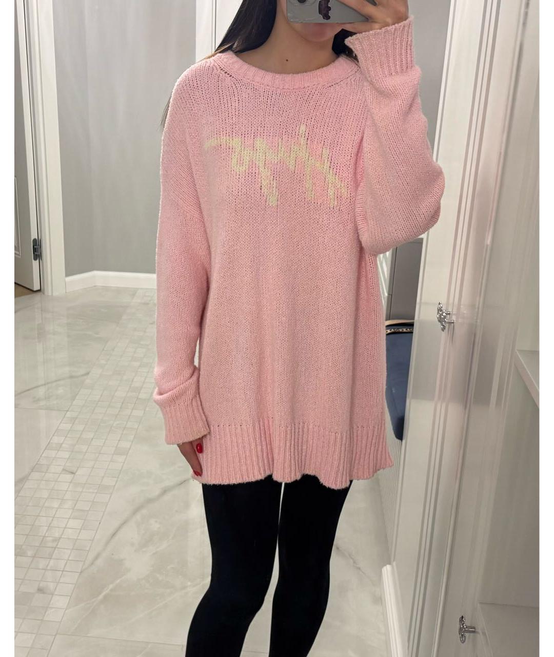 HUGO Розовый хлопковый джемпер / свитер, фото 3