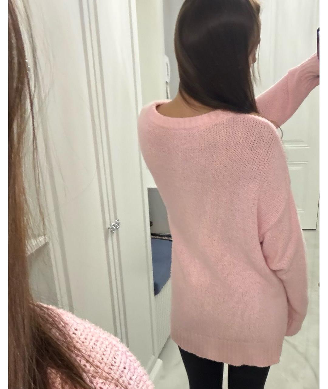 HUGO Розовый хлопковый джемпер / свитер, фото 4