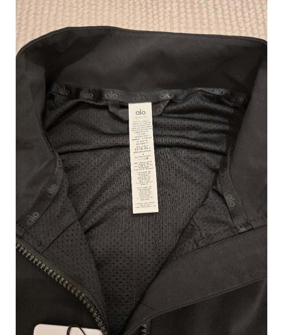 ALO YOGA Черная полиэстеровая спортивная куртка, фото 2