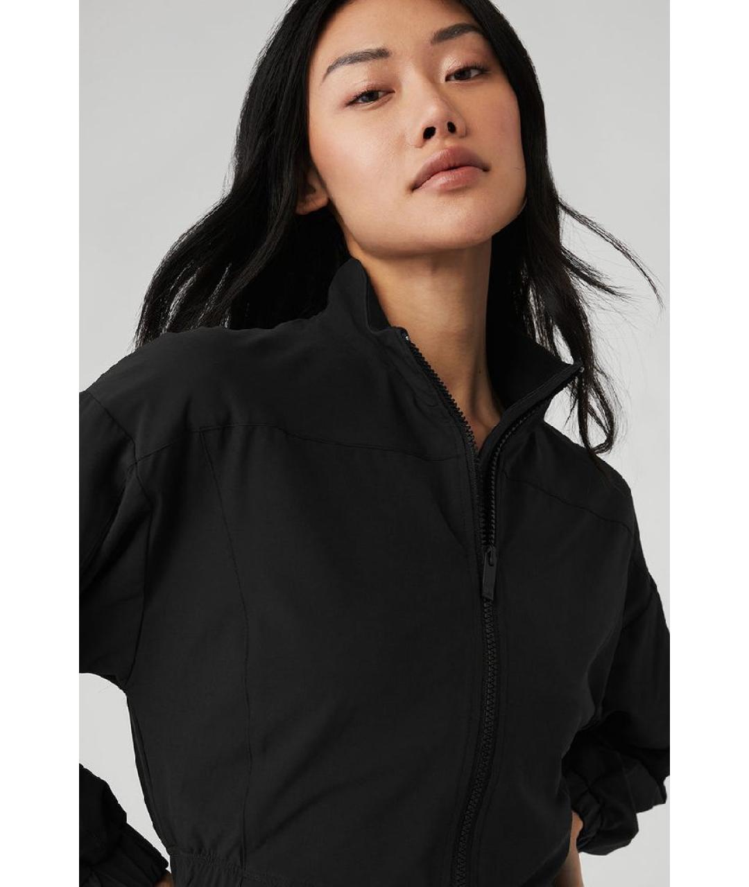 ALO YOGA Черная полиэстеровая спортивная куртка, фото 6