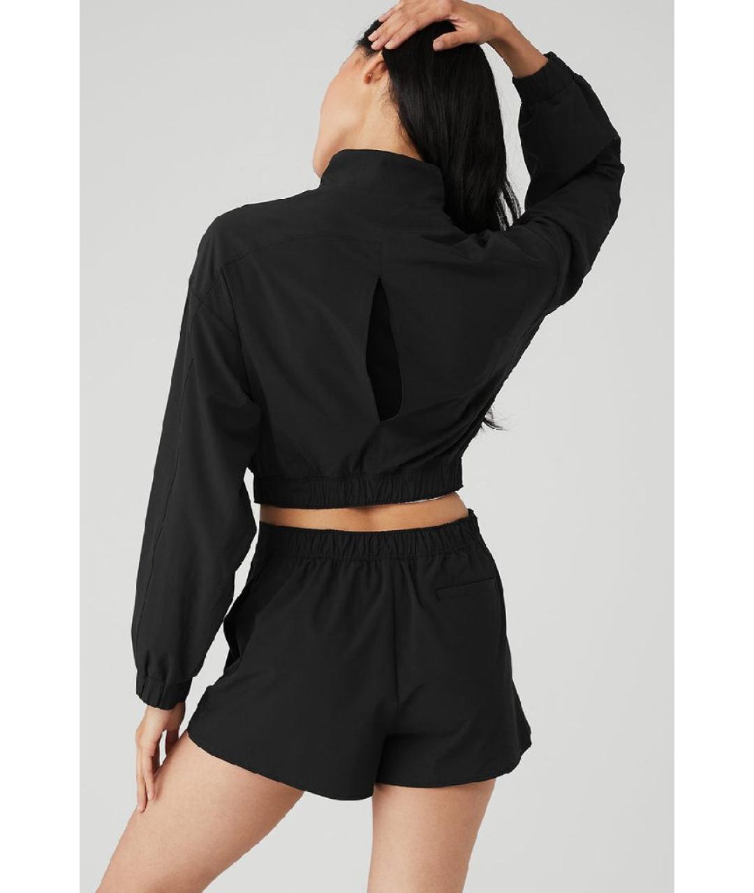 ALO YOGA Черная полиэстеровая спортивная куртка, фото 4