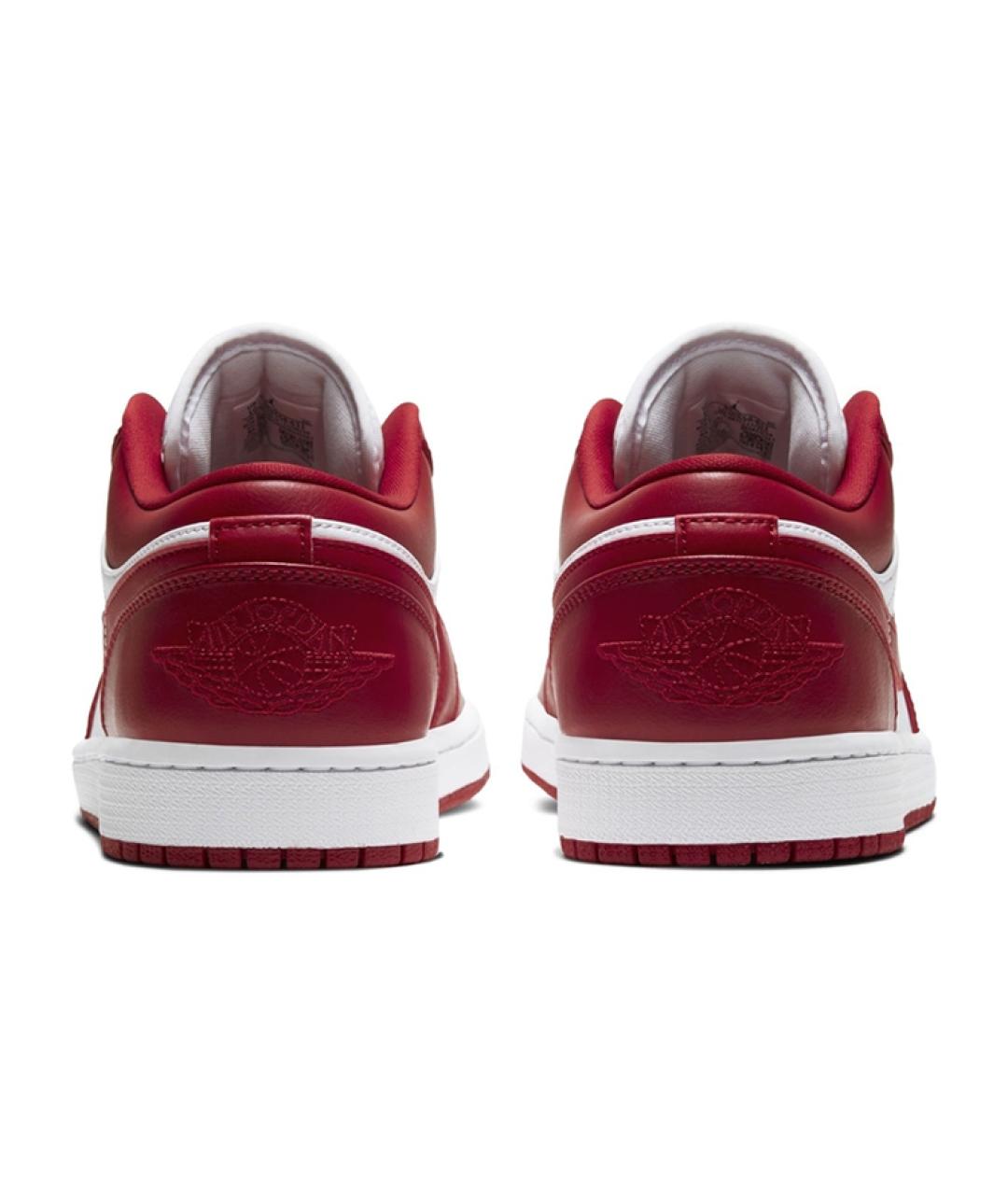 JORDAN Бордовые кожаные высокие кроссовки / кеды, фото 5
