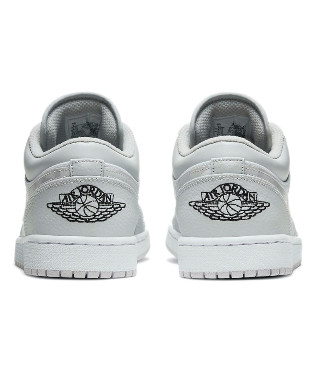 JORDAN Серые кожаные высокие кроссовки / кеды, фото 5