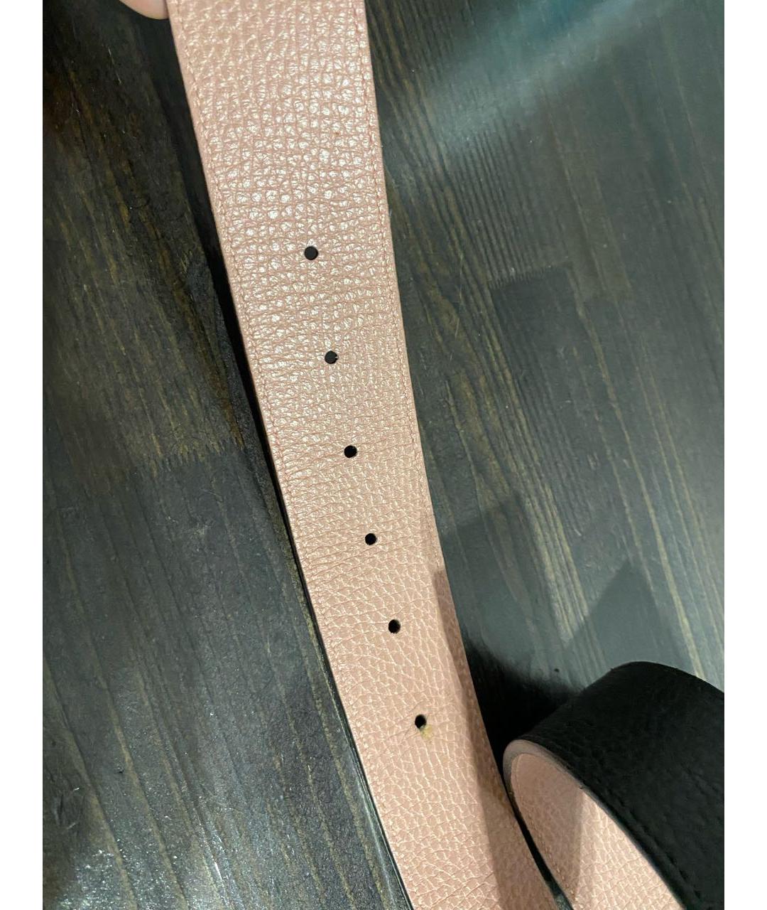 GUCCI Черный кожаный ремень, фото 5