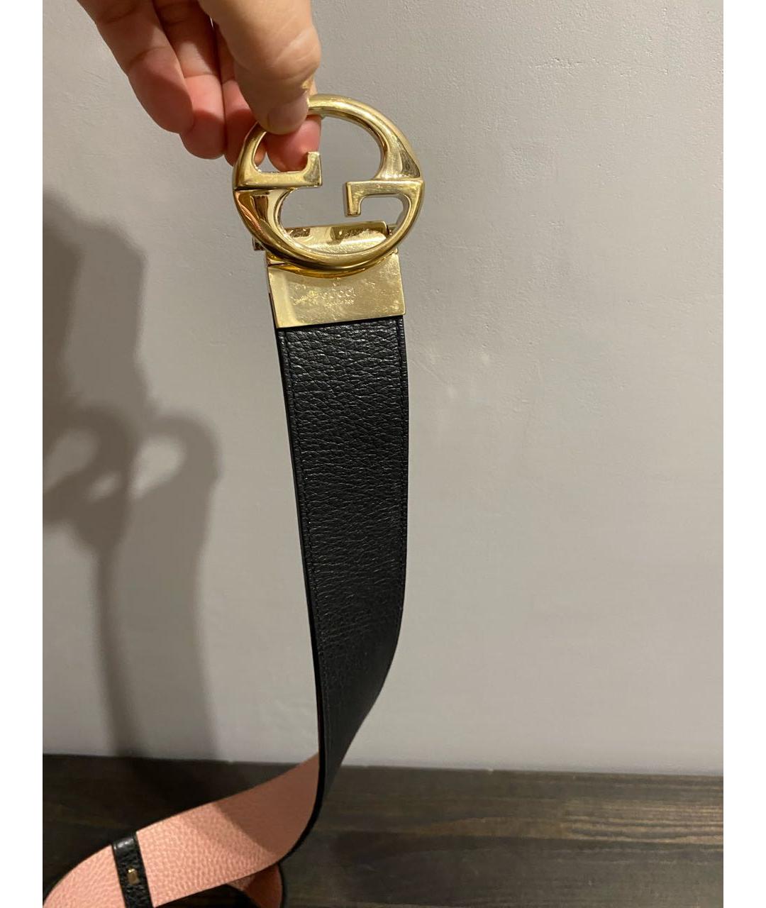 GUCCI Черный кожаный ремень, фото 2