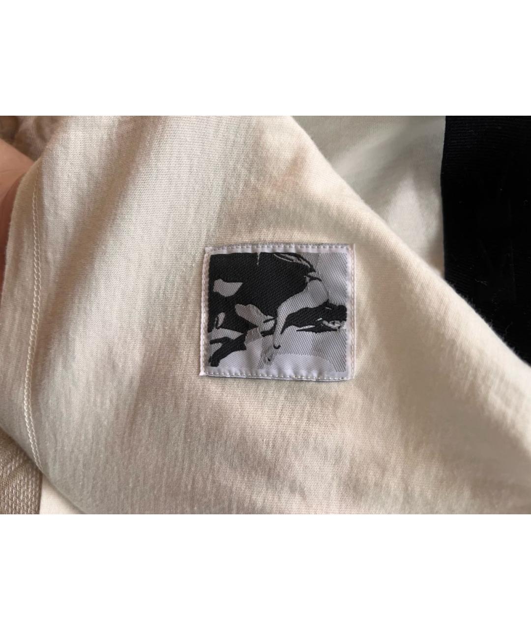 RICK OWENS Белая хлопковая футболка, фото 5