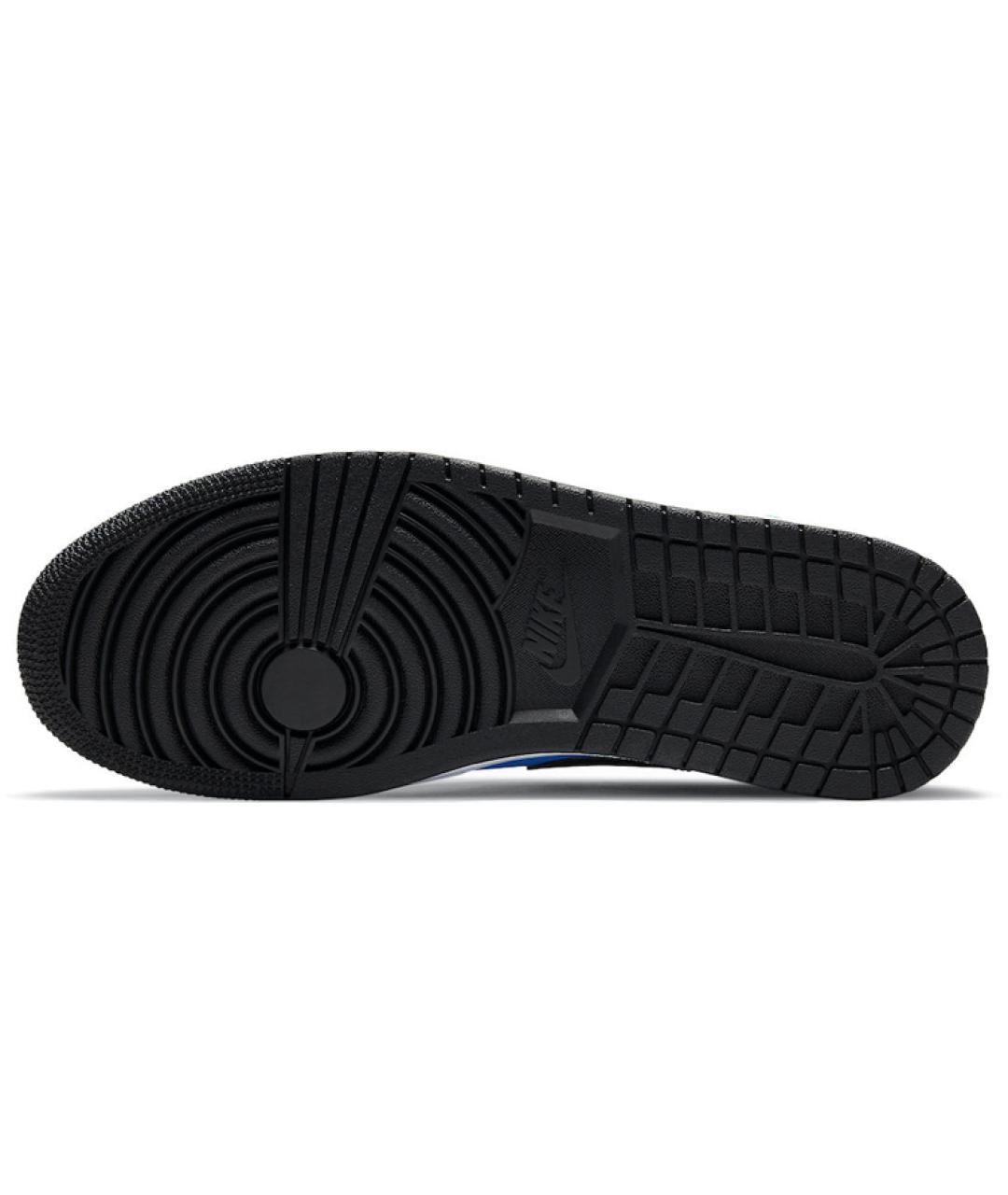 JORDAN Синие кожаные высокие кроссовки / кеды, фото 6