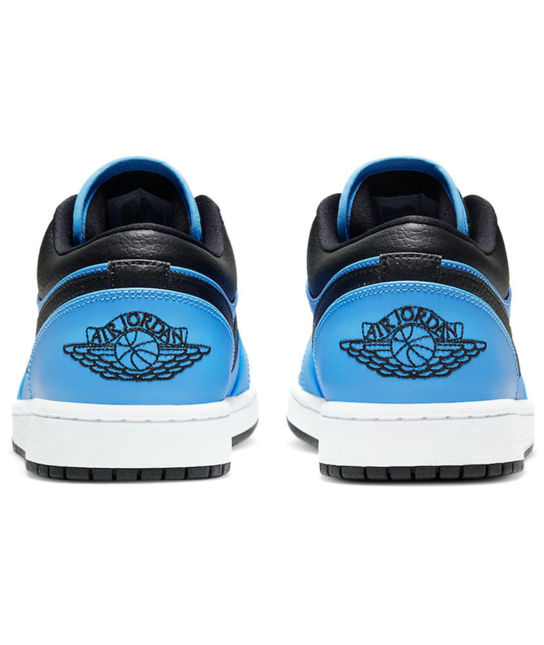 JORDAN Синие кожаные высокие кроссовки / кеды, фото 5