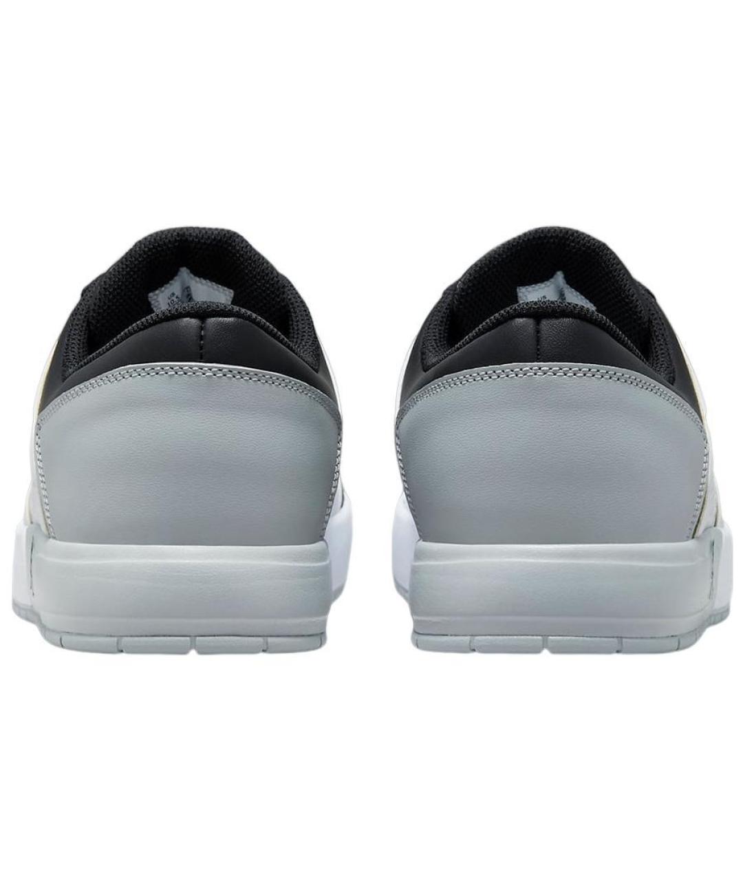 JORDAN Серые кожаные низкие кроссовки / кеды, фото 5