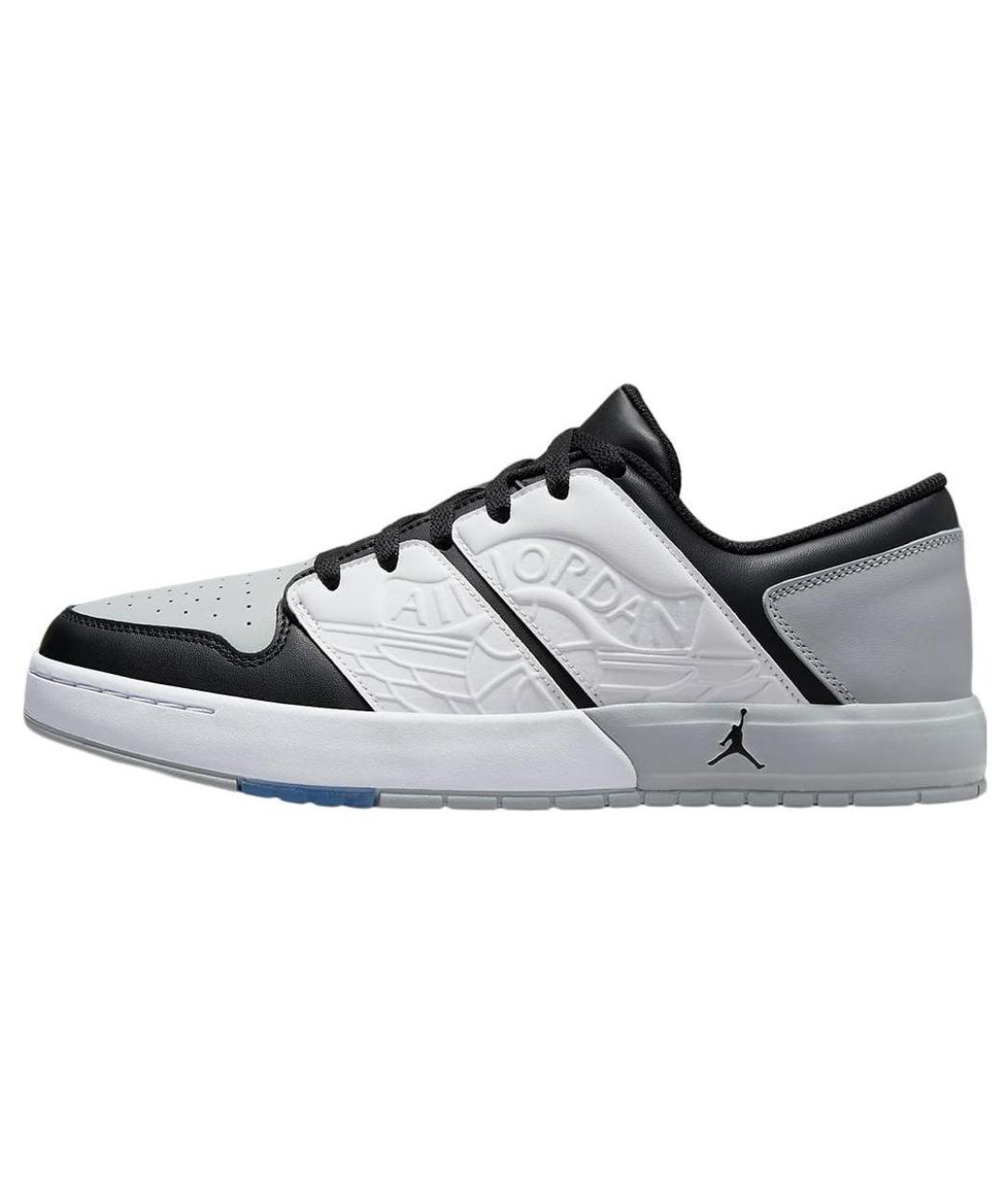 JORDAN Серые кожаные низкие кроссовки / кеды, фото 7