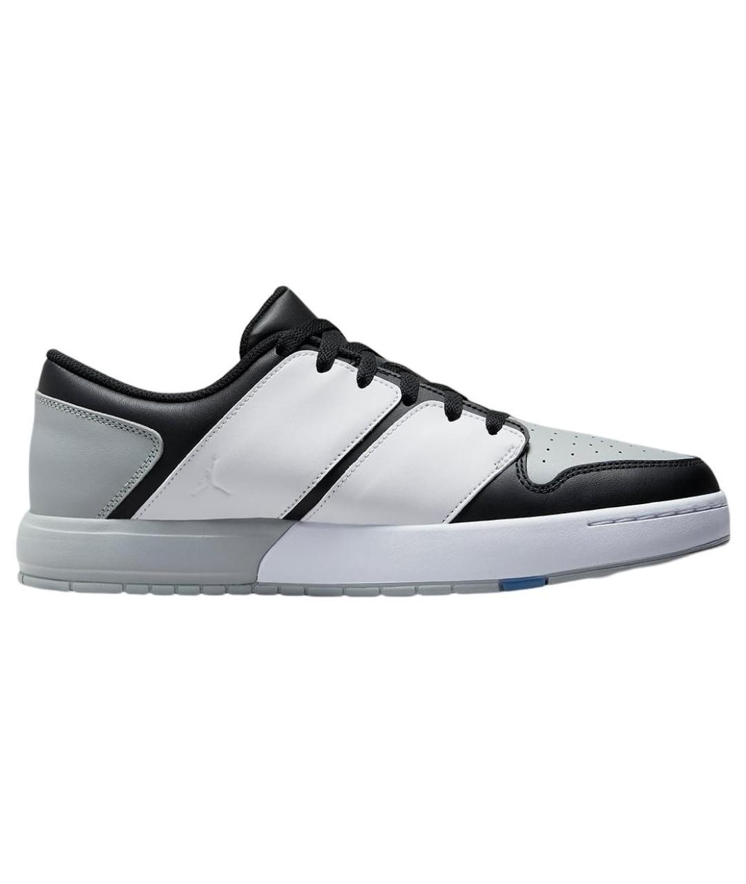 JORDAN Серые кожаные низкие кроссовки / кеды, фото 2