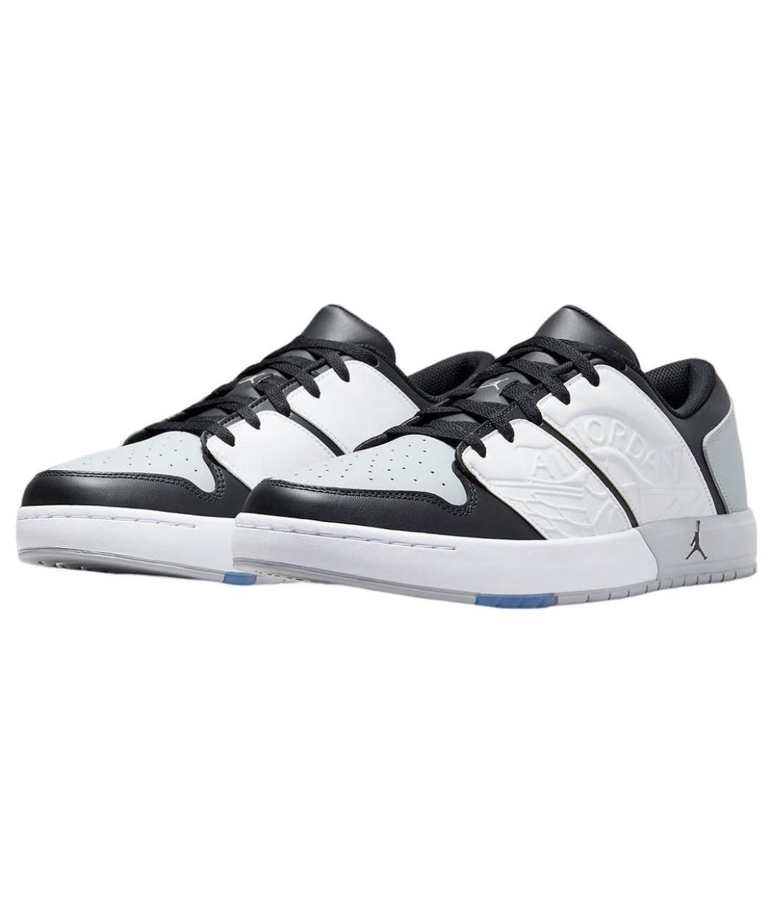 JORDAN Серые кожаные низкие кроссовки / кеды, фото 3