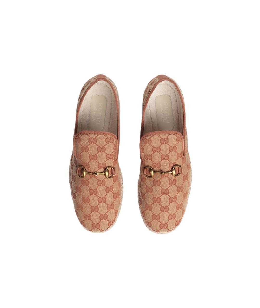 GUCCI Бежевые лоферы, фото 3