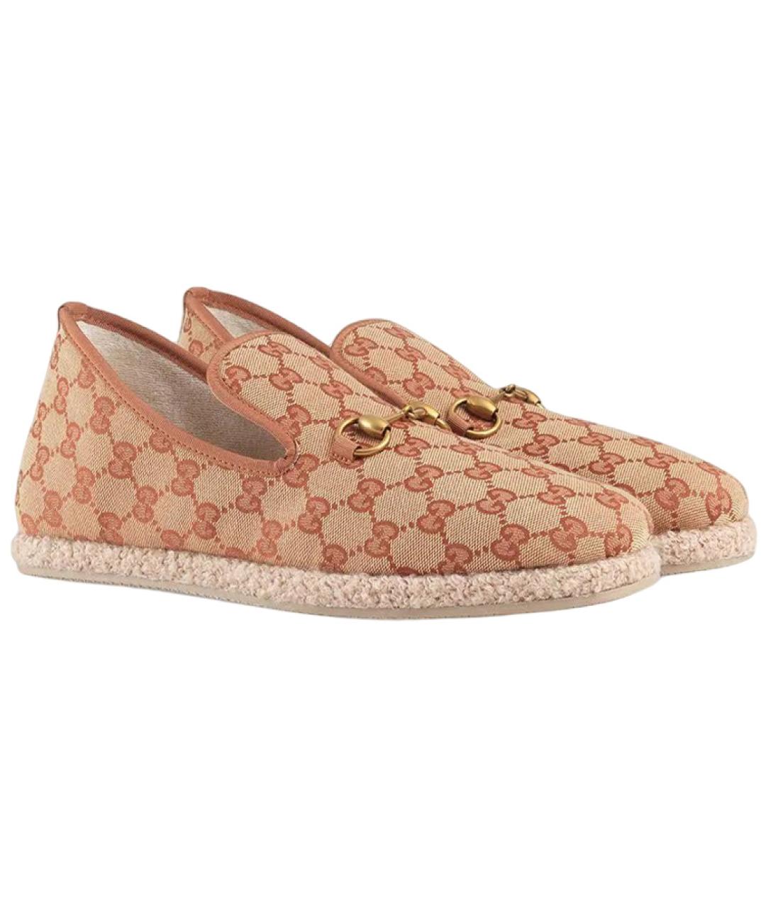 GUCCI Бежевые лоферы, фото 2