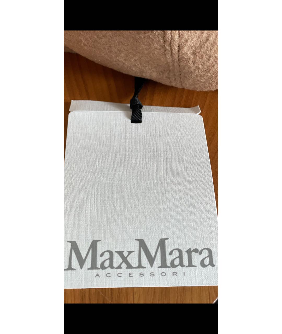MAX MARA Коричневая шерстяная кепка, фото 4