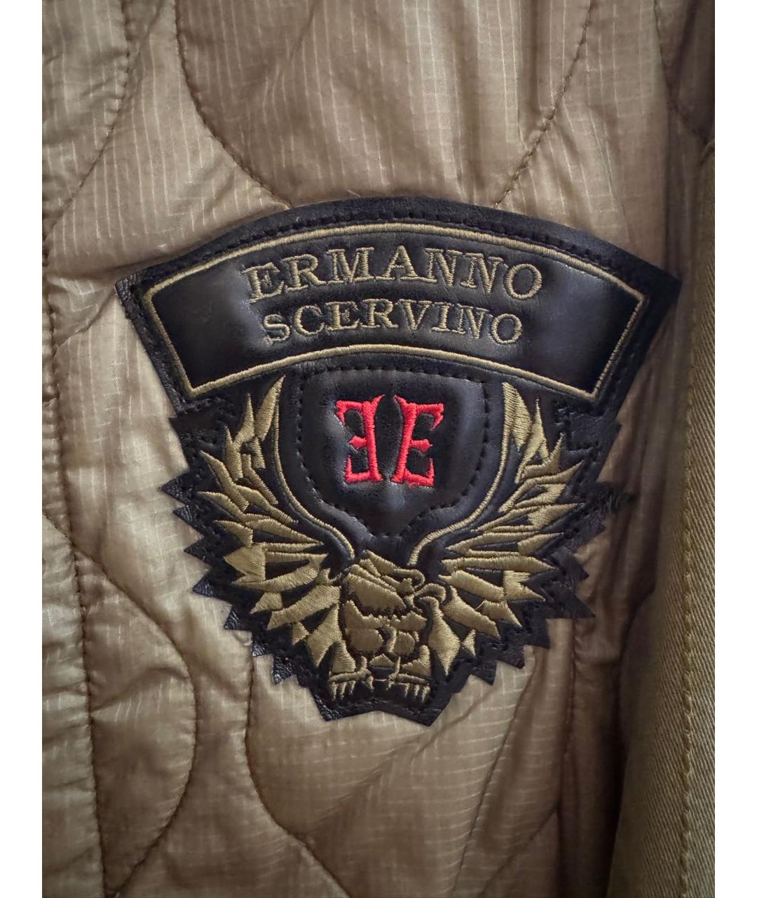 ERMANNO SCERVINO Хаки хлопковое пальто, фото 5