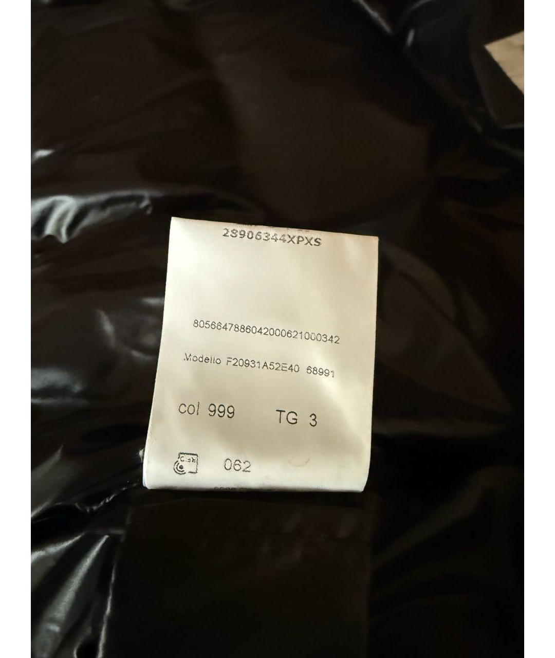 MONCLER Черный полиэстеровый пуховик, фото 2