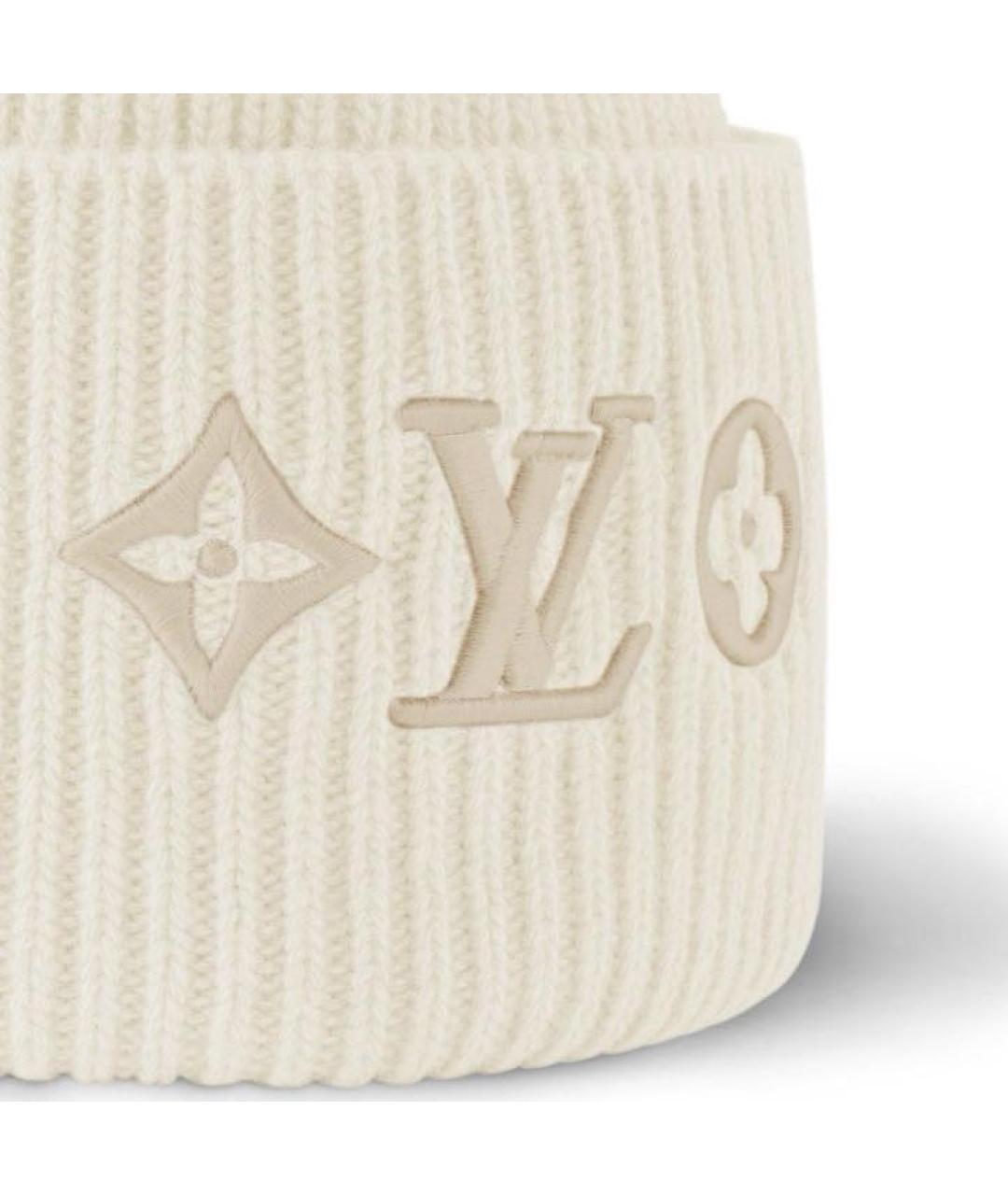 LOUIS VUITTON Белая шерстяная шапка, фото 3