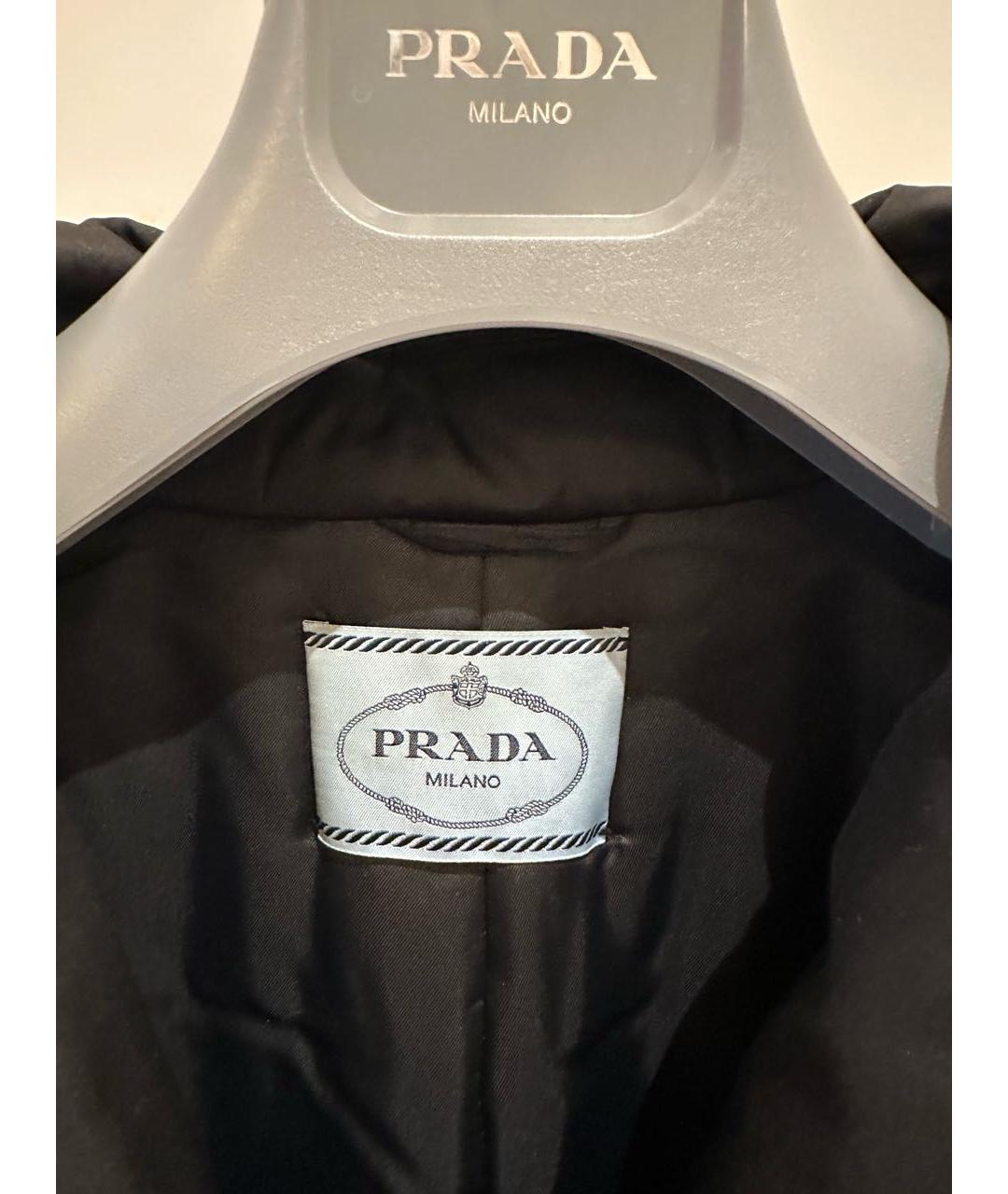 PRADA Черная полиэстеровая куртка, фото 5