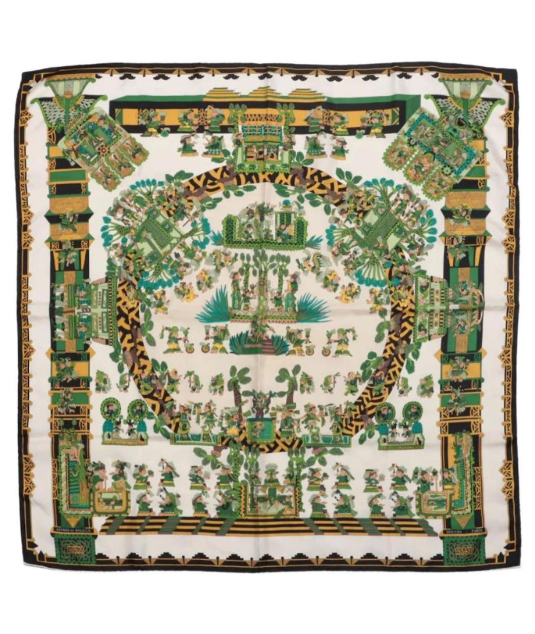 HERMES Мульти шелковый платок, фото 2
