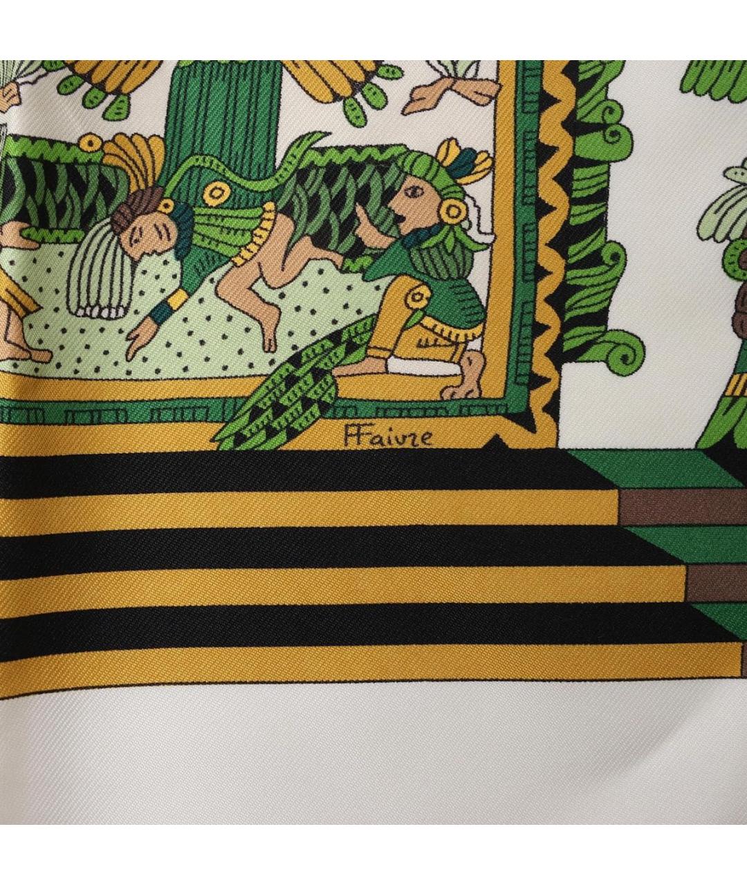 HERMES Мульти шелковый платок, фото 5