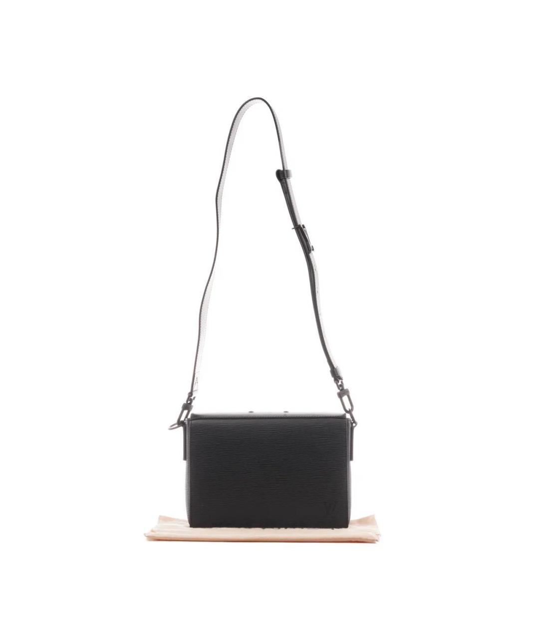 LOUIS VUITTON Черная кожаная сумка на плечо, фото 2