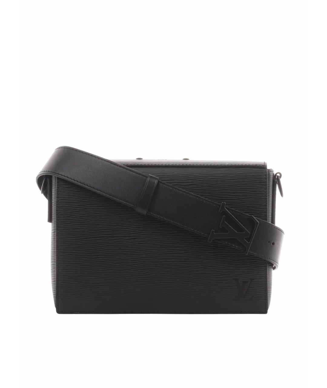 LOUIS VUITTON Черная кожаная сумка на плечо, фото 1