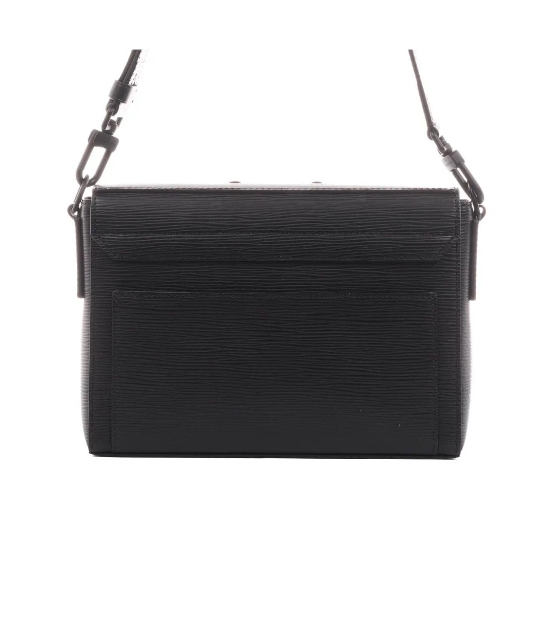 LOUIS VUITTON Черная кожаная сумка на плечо, фото 4