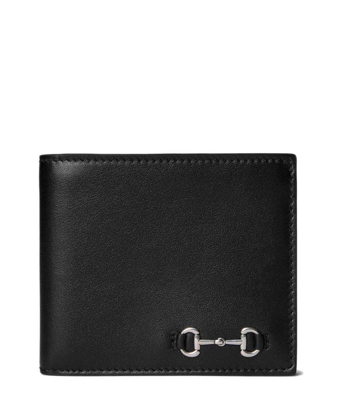 GUCCI Черный кожаный кошелек, фото 1