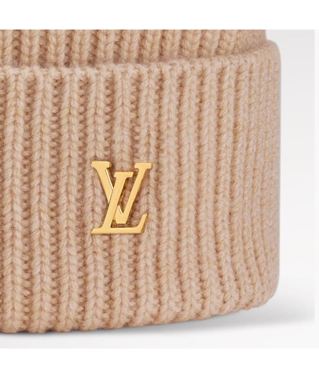 LOUIS VUITTON Бежевая кашемировая шапка, фото 3