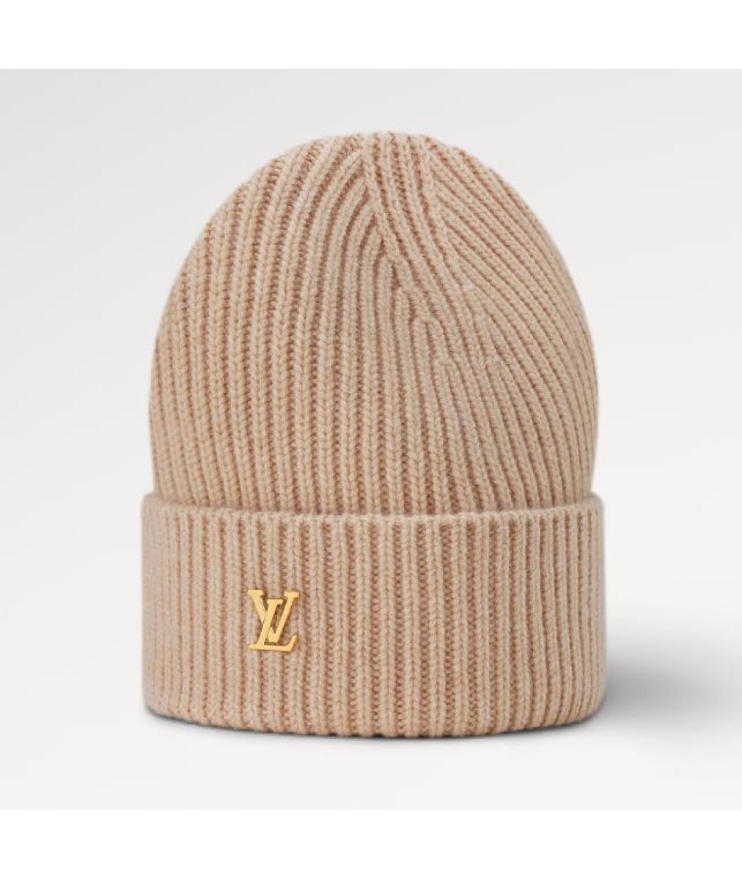 LOUIS VUITTON Бежевая кашемировая шапка, фото 2
