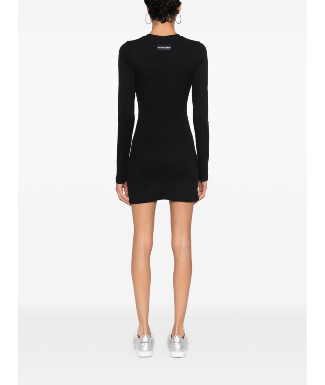 MARINE SERRE Черное хлопковое повседневное платье, фото 2