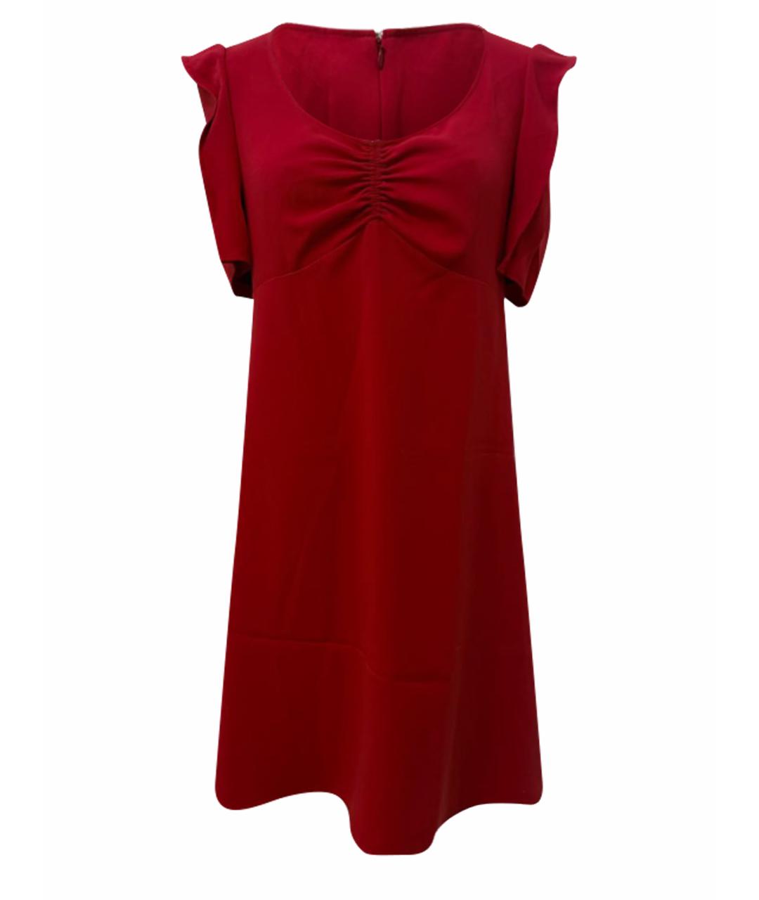 KENZO Красное полиэстеровое коктейльное платье, фото 1