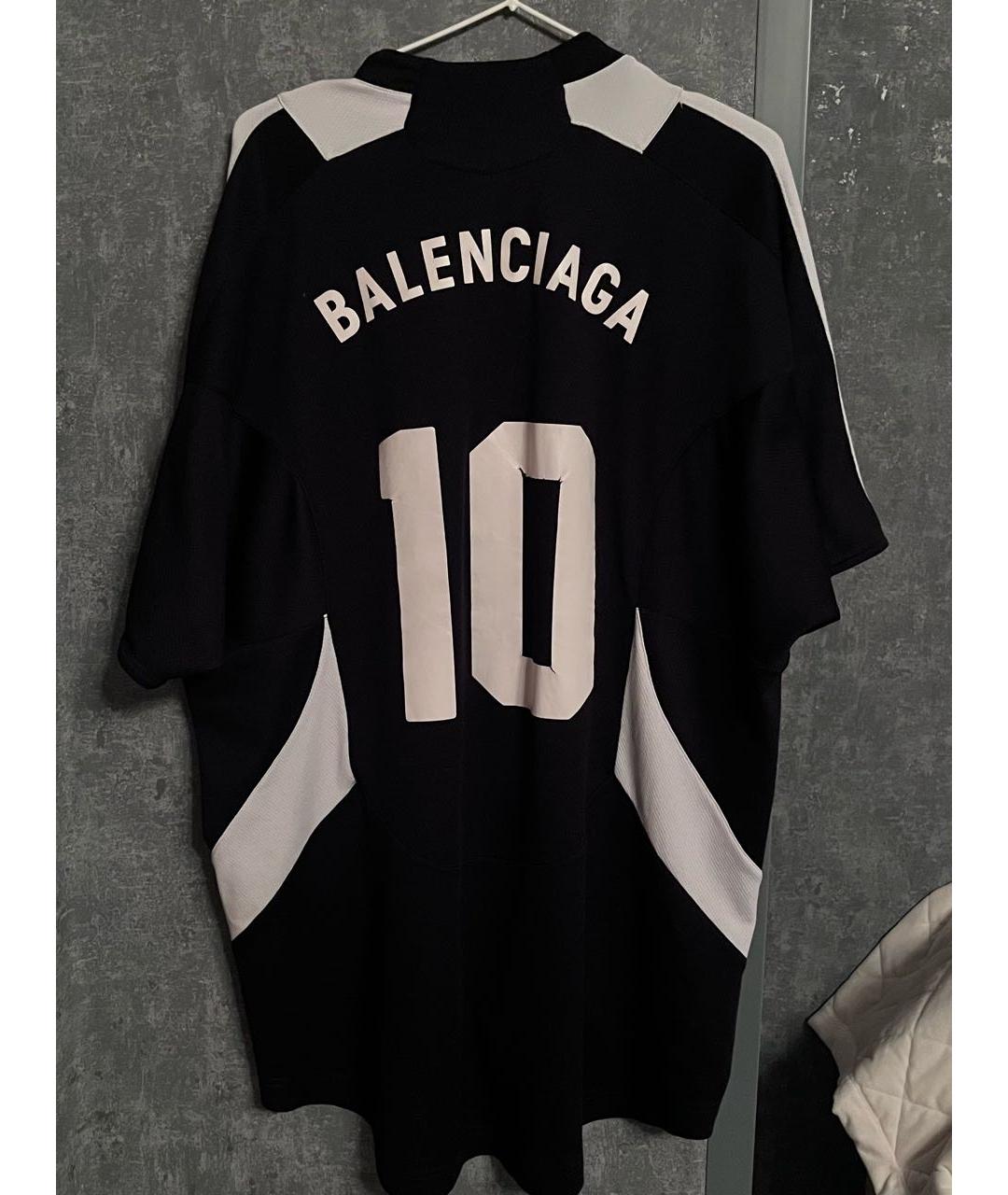 BALENCIAGA Черная синтетическая футболка, фото 2