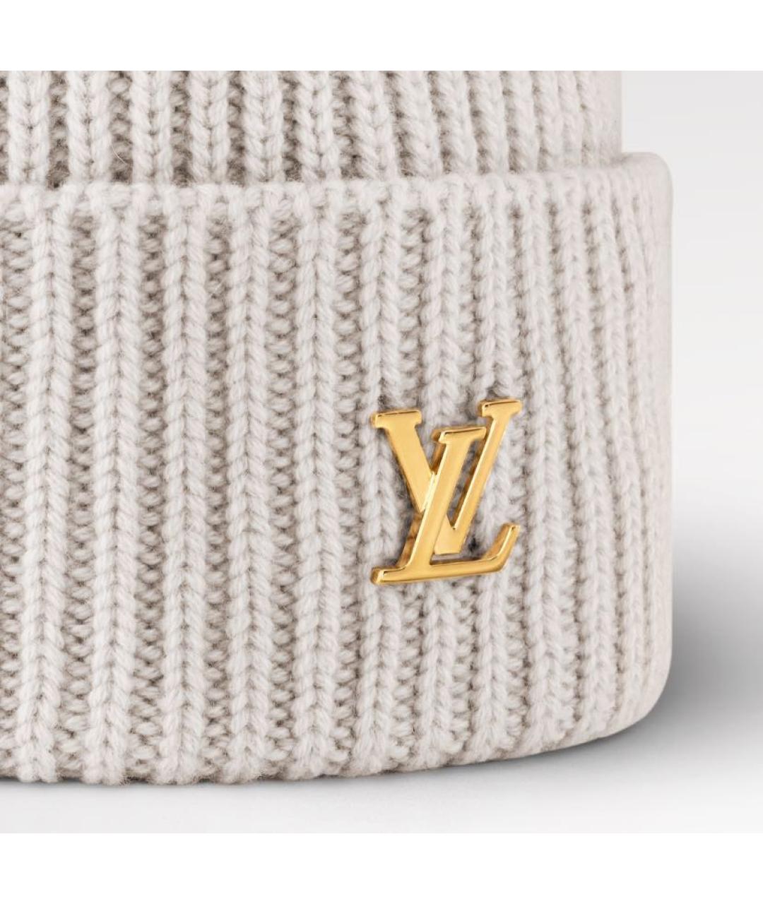 LOUIS VUITTON Серая кашемировая шапка, фото 3
