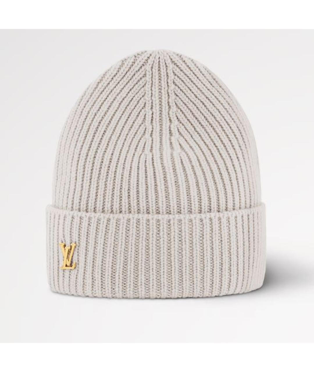 LOUIS VUITTON Серая кашемировая шапка, фото 7